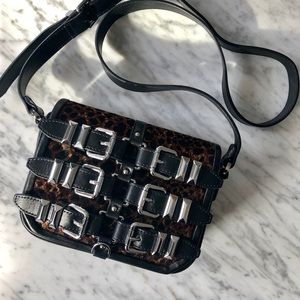 The Kooples Leopard Pony Hair Crossbody Handbag